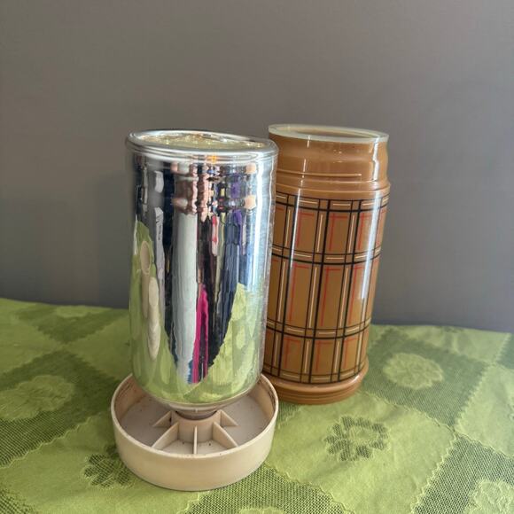 Aladdin WM4020 Vintage Brown Plaid 10 oz Best Buy Wide Mouth Thermos Bottle USA - Picture 3 of 6